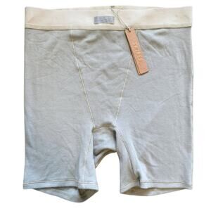 SKIMS Cotton Rib Boxer Shorts 🩳 - Mineral (Beige Gray) | Size Small | NWT ✨